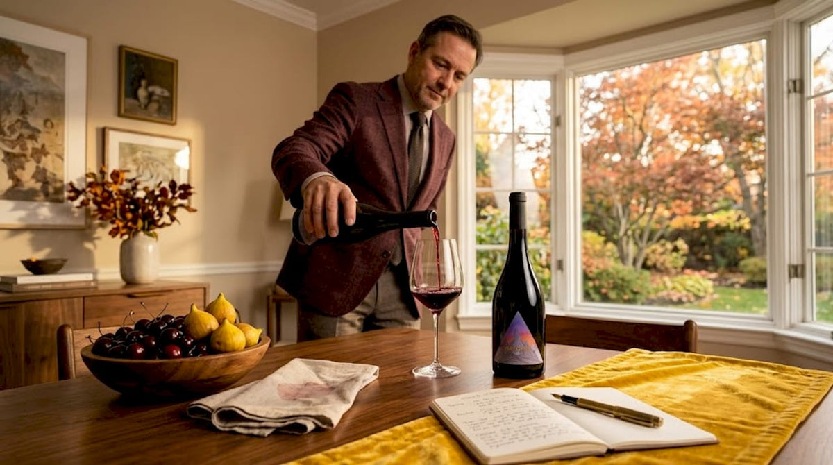 Sommelier pours Côtes du Roussillon wine