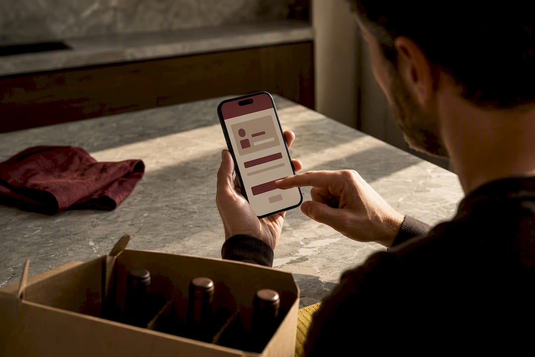 Buyer completing digital age verification online
