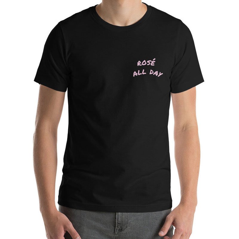 Rose toute la journée - T-shirt imprimé