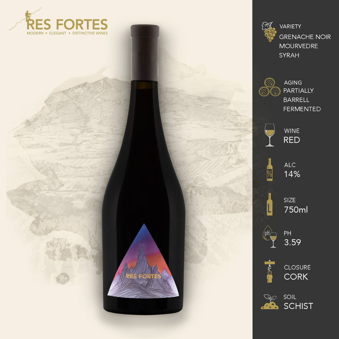 Res Fortes, Vin Rouge 2019