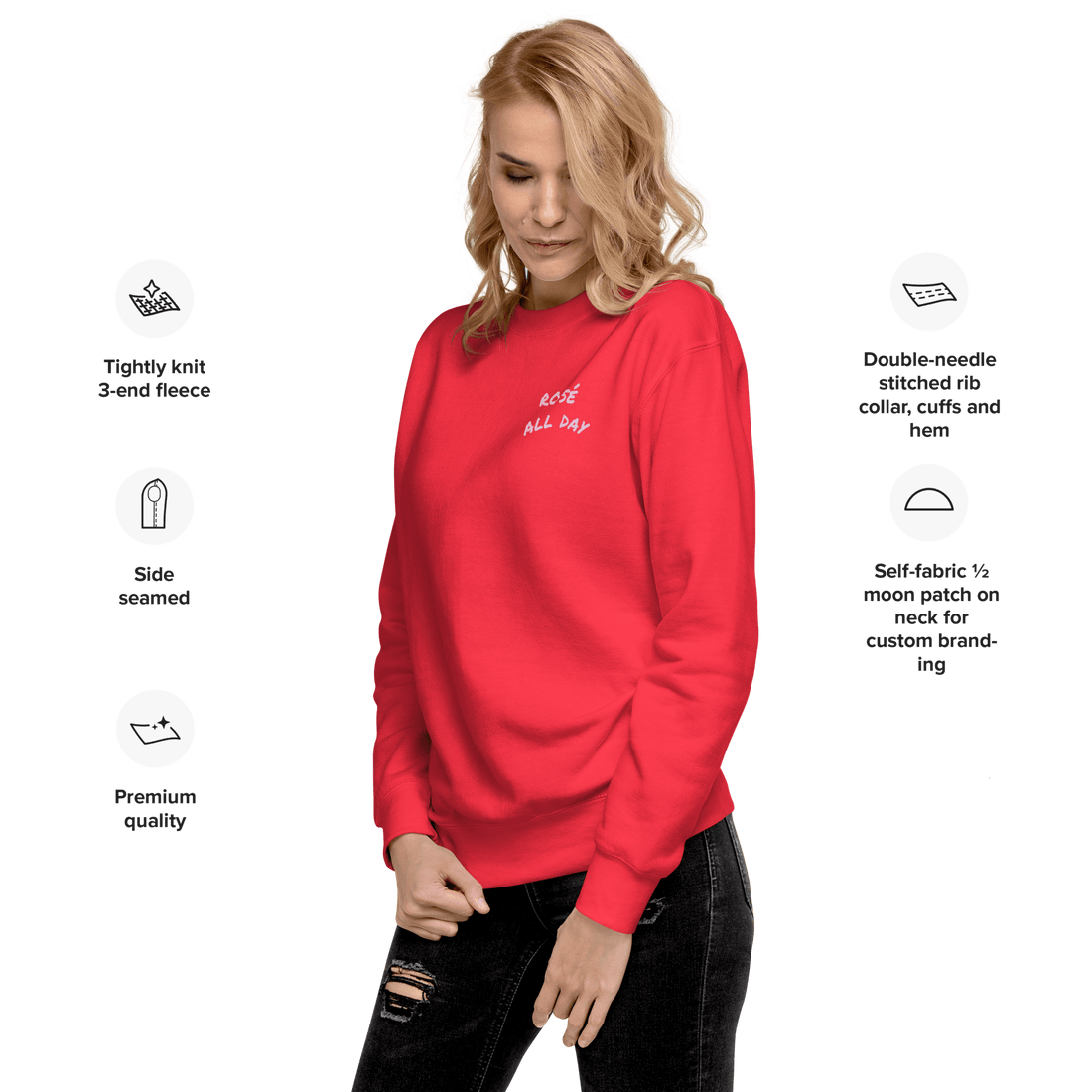 Res Fortes Team Red / S Rosé all Day | Unisex Premium Sweatshirt/Jumper