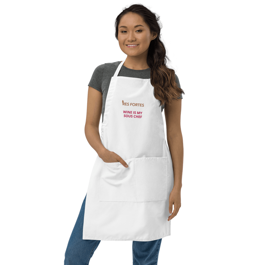 Res Fortes White Wine is my sous chef | Res Fortes Embroidered Apron