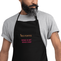 Res Fortes Wine is my sous chef | Res Fortes Embroidered Apron